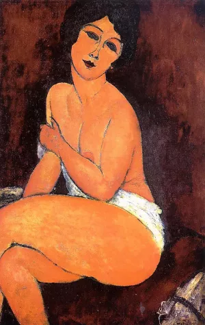 The Seated Nude by Amedeo Modigliani - Hand-Painted Oil Painting Reproduction