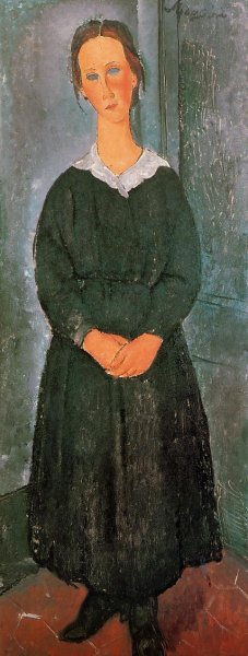 Main Product Photo of The Servant Girl Painting by Amedeo Modigliani