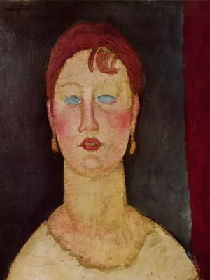 The Singer from Nice by Amedeo Modigliani - Hand-Painted Oil Painting Reproduction