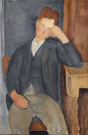 Main Product Photo of The Young Apprentice Painting by Amedeo Modigliani
