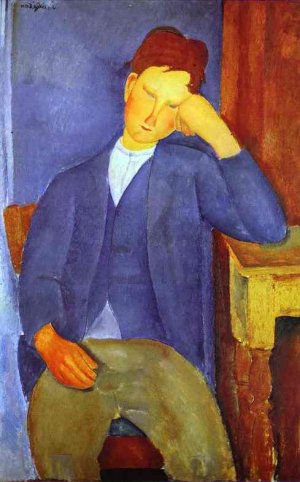 Main Product Photo of The Young Apprentice Painting by Amedeo Modigliani