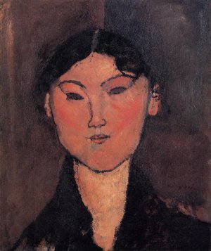 Main Product Photo of Woman's Head also known as Rosalia Painting by Amedeo Modigliani