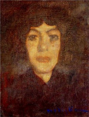 Main Product Photo of Woman's Head with Beauty Spot Painting by Amedeo Modigliani