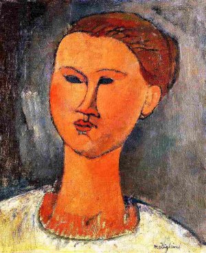 Main Product Photo of Woman's Head Painting by Amedeo Modigliani