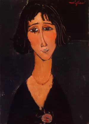 , Young Girl Wearing a Rose Art