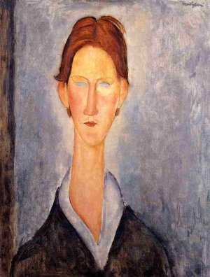 Main Product Photo of Young Man also known as Student Painting by Amedeo Modigliani