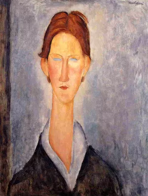 Young Man also known as Student by Amedeo Modigliani - Hand-Painted Oil Painting Reproduction