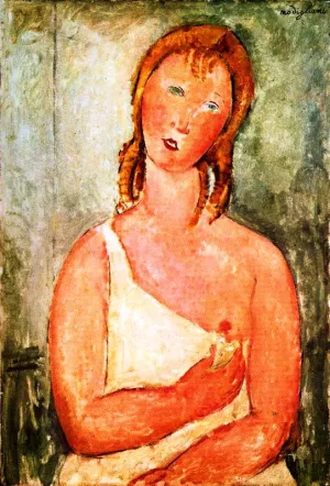 Amedeo Modigliani, Young redhead in Shirt, Half Figure Art